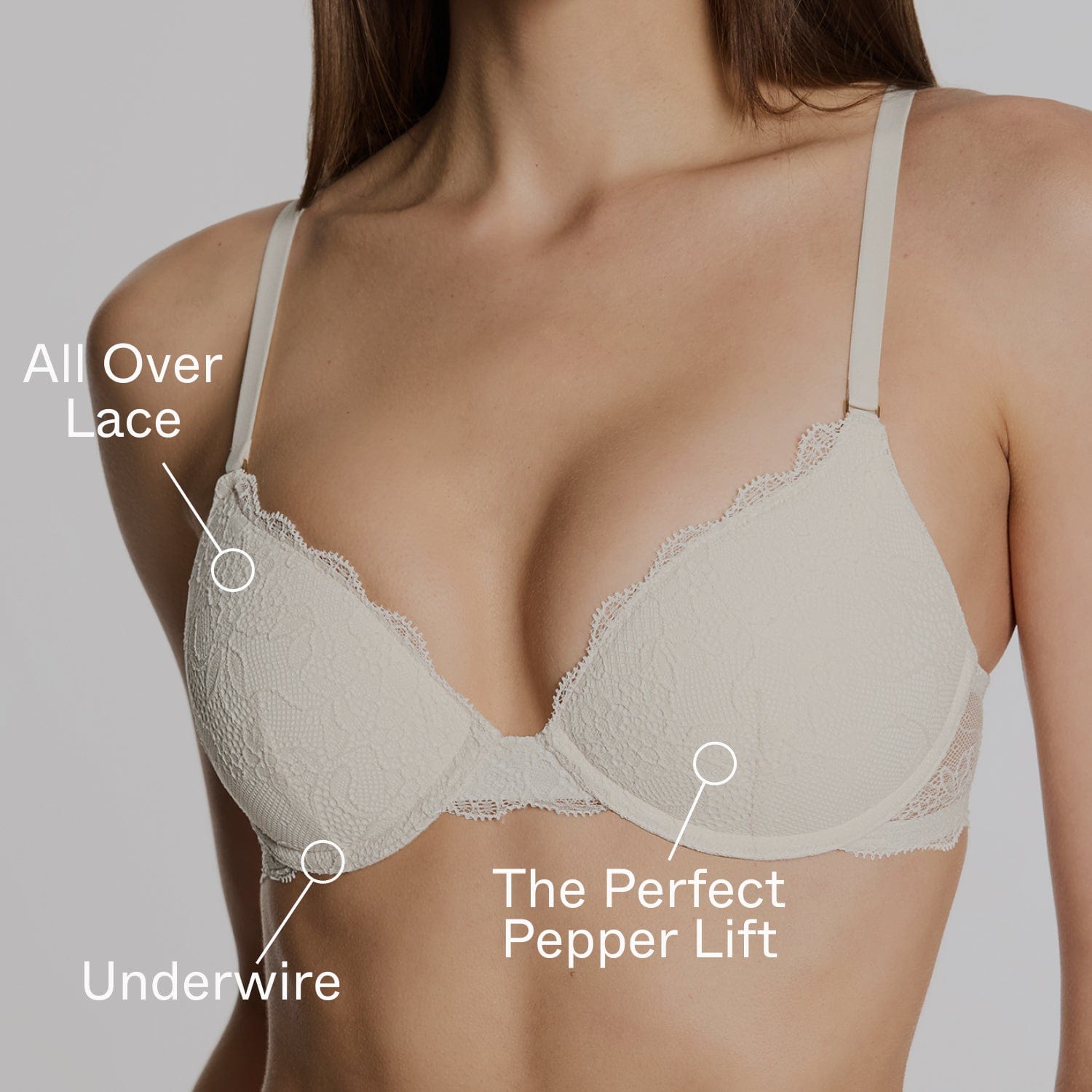 All Over Lace Lift Up Bra Scarlet Two-Tone