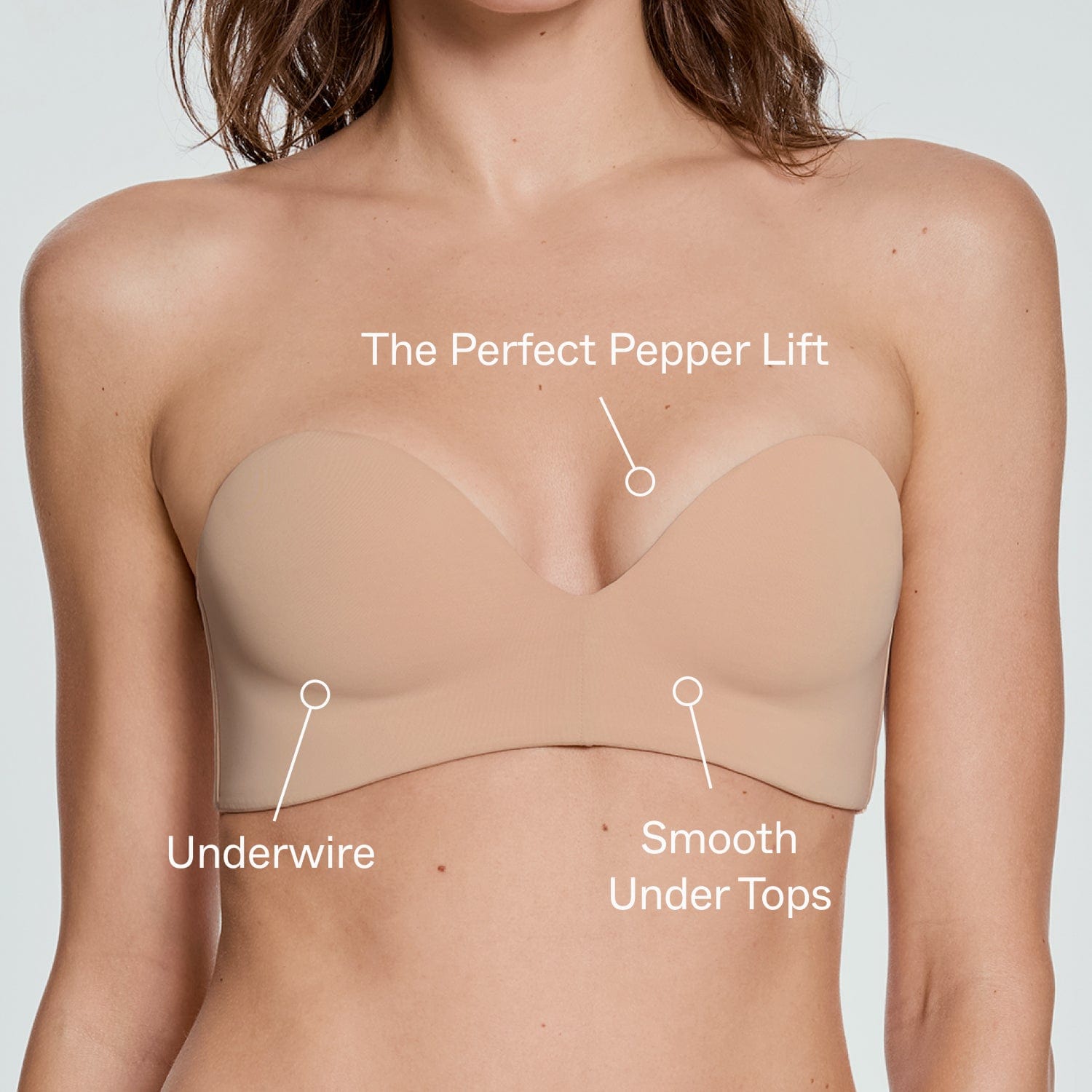 Boost Lift Up Strapless Bra Buff