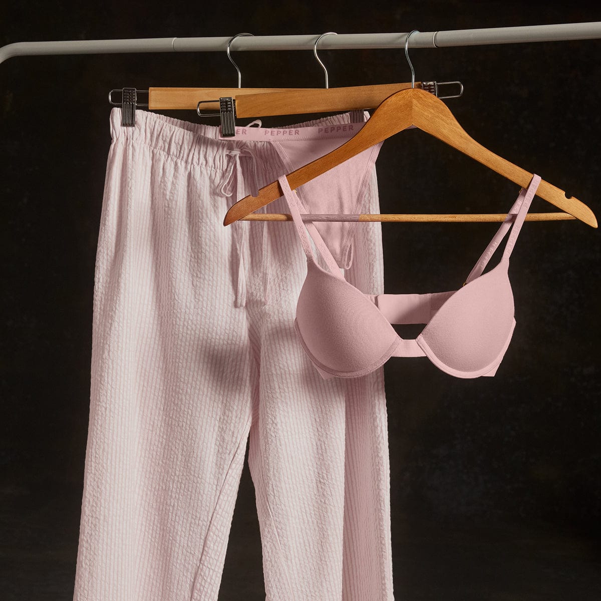 Cotton Lounge Pant Ballet Stripe