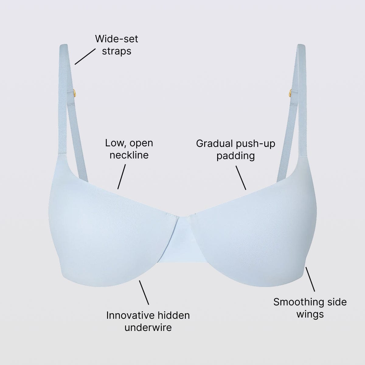 Cameo Balconette Lift Up Bra Powder Blue