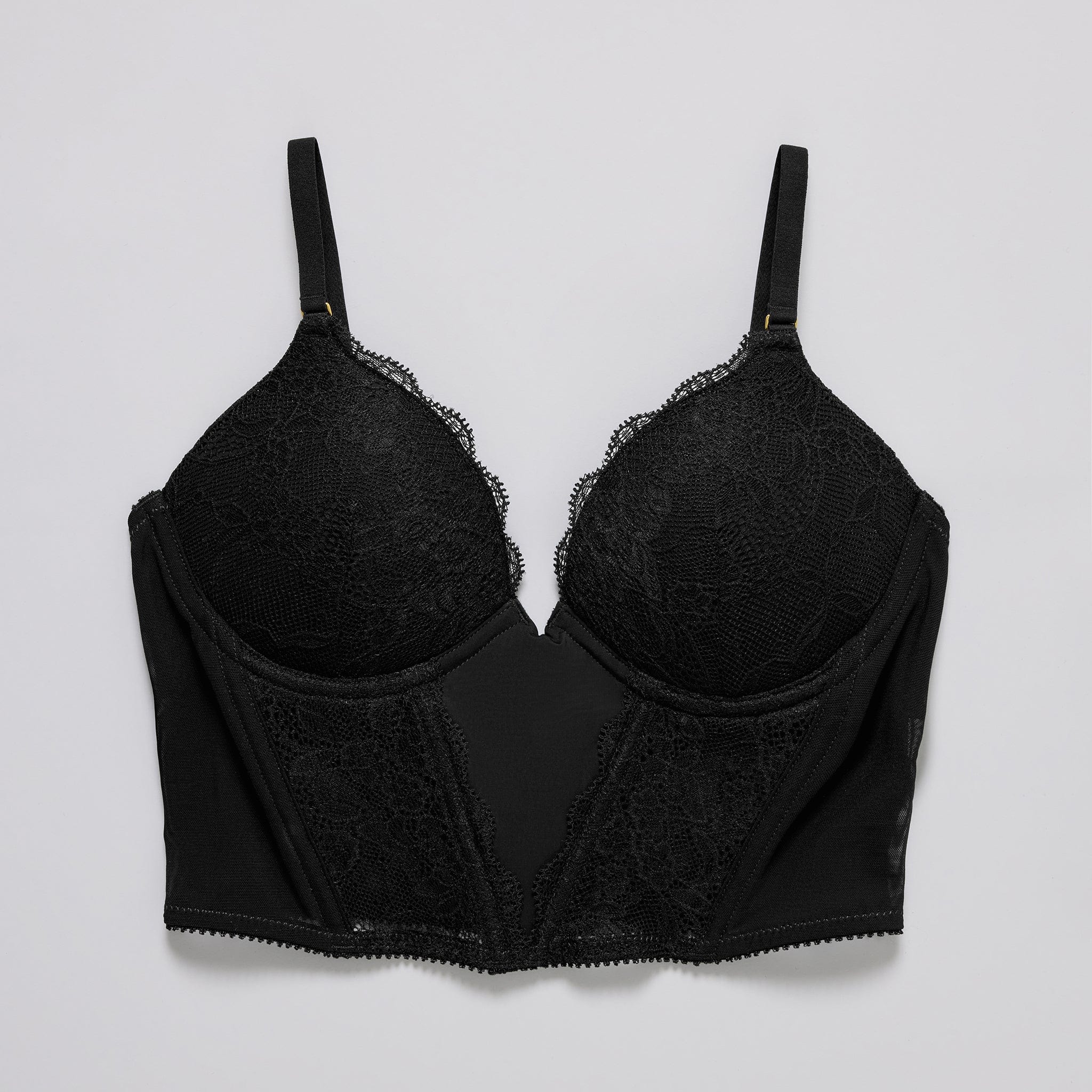 Lace Lift Up Corset Top Black