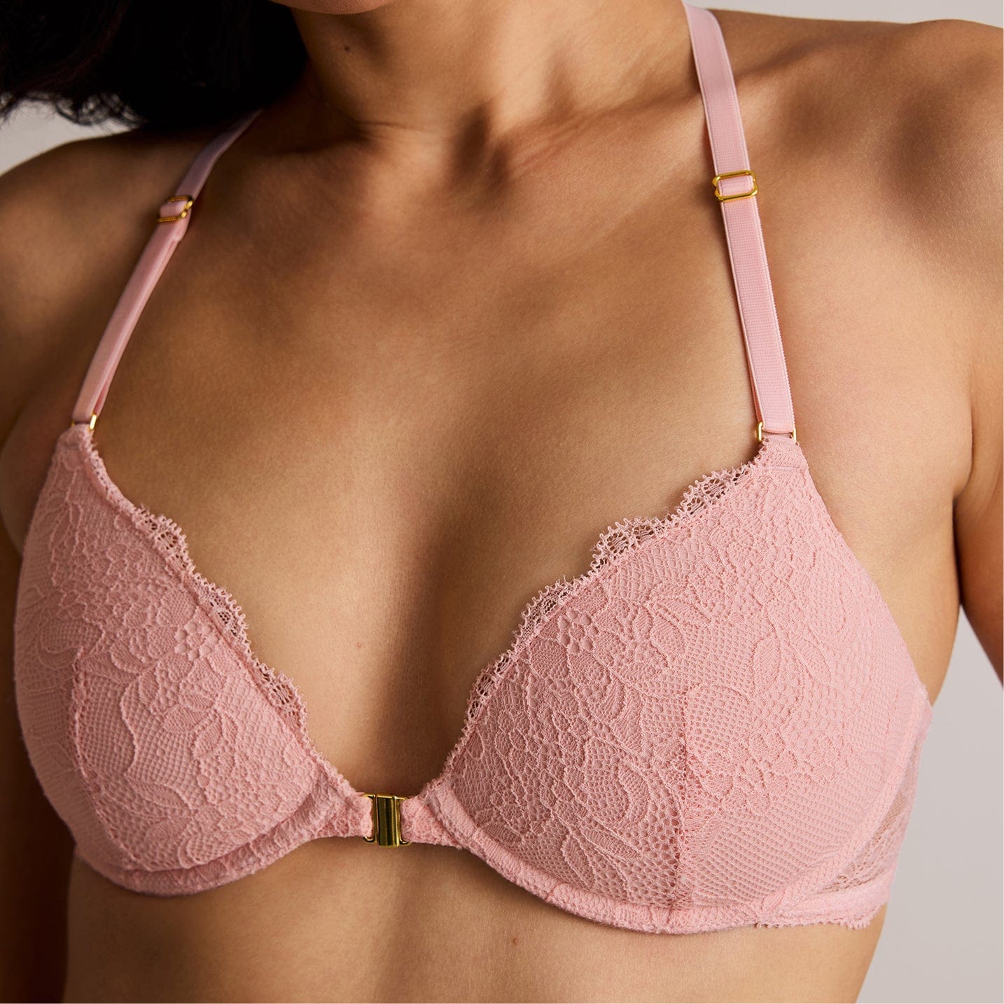 Lace Racerback Lift Up Bra Rosette