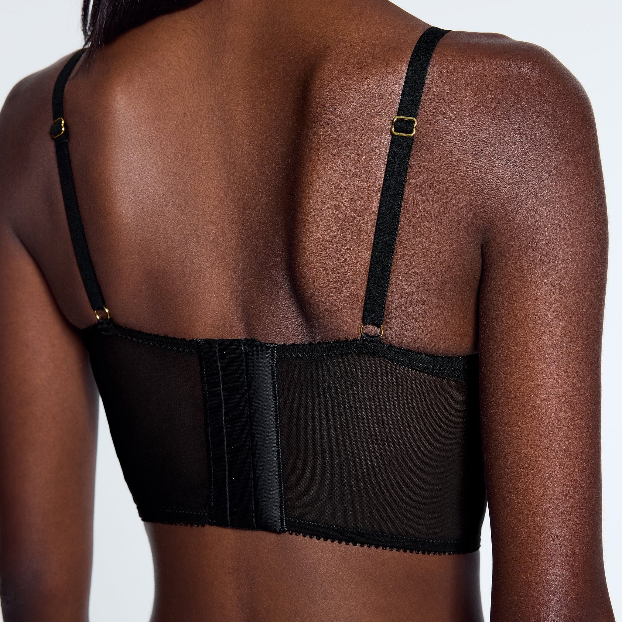 Lace Lift Up Corset Top Black