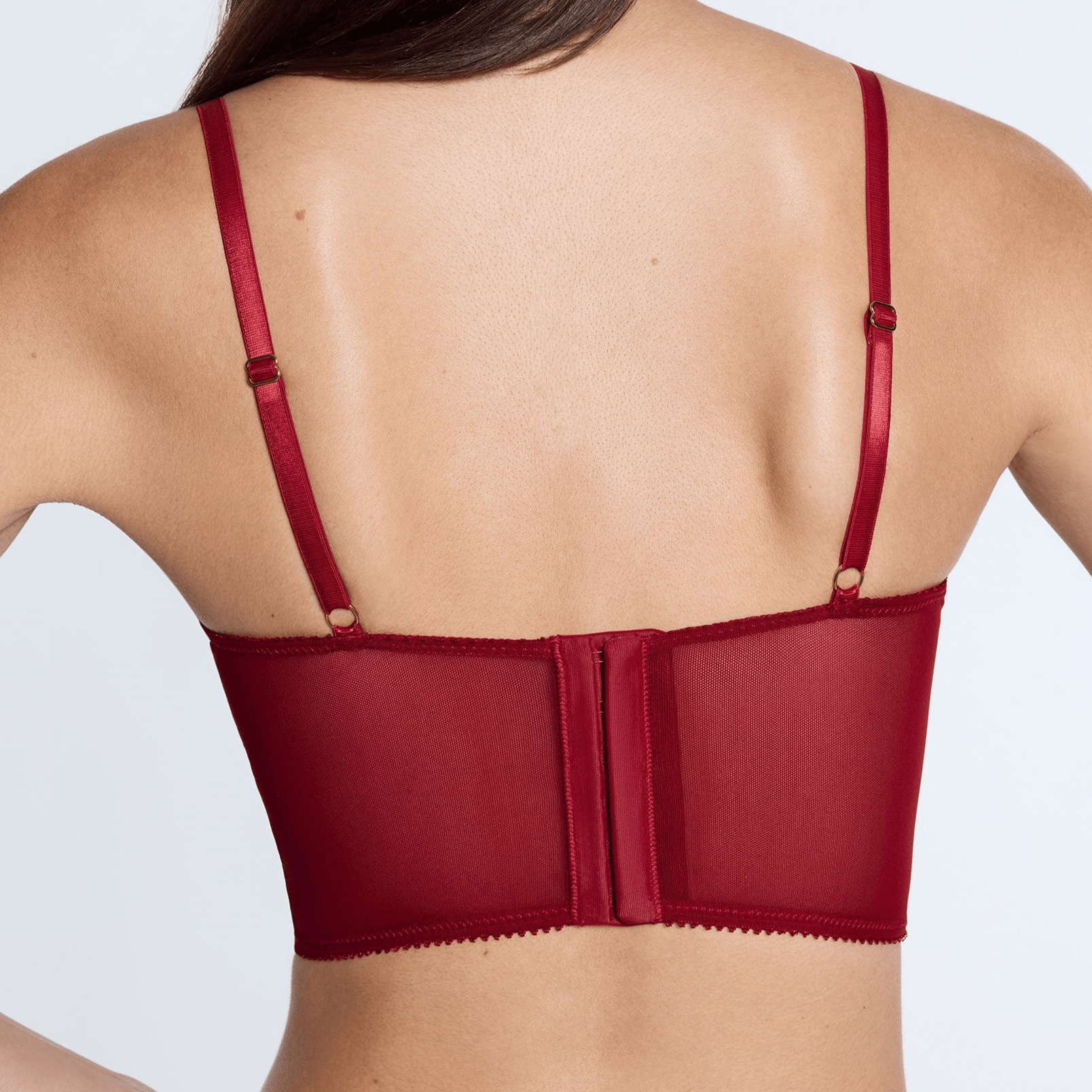 Lace Lift Up Corset Top Scarlet Two-Tone
