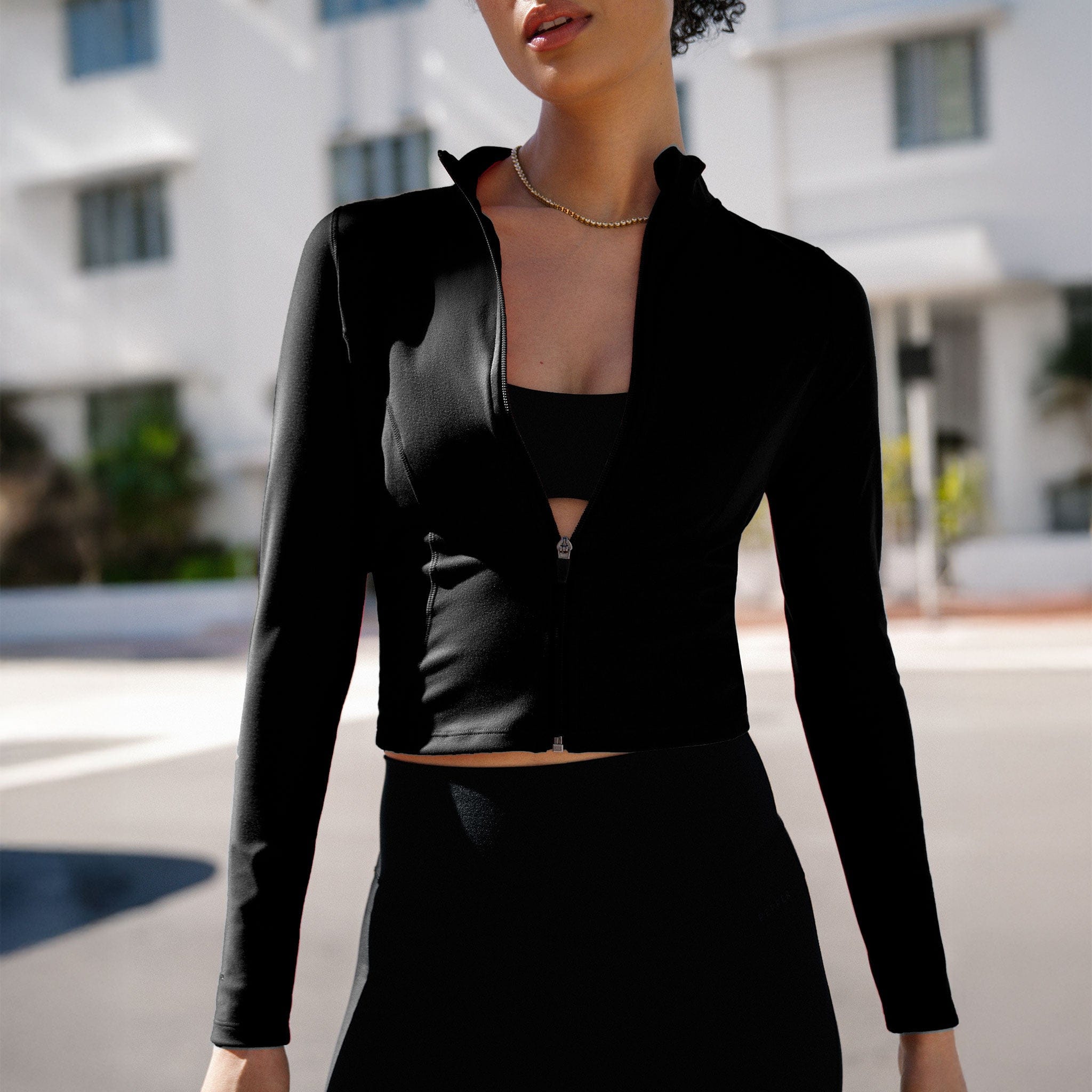 Zip Up Jacket Black