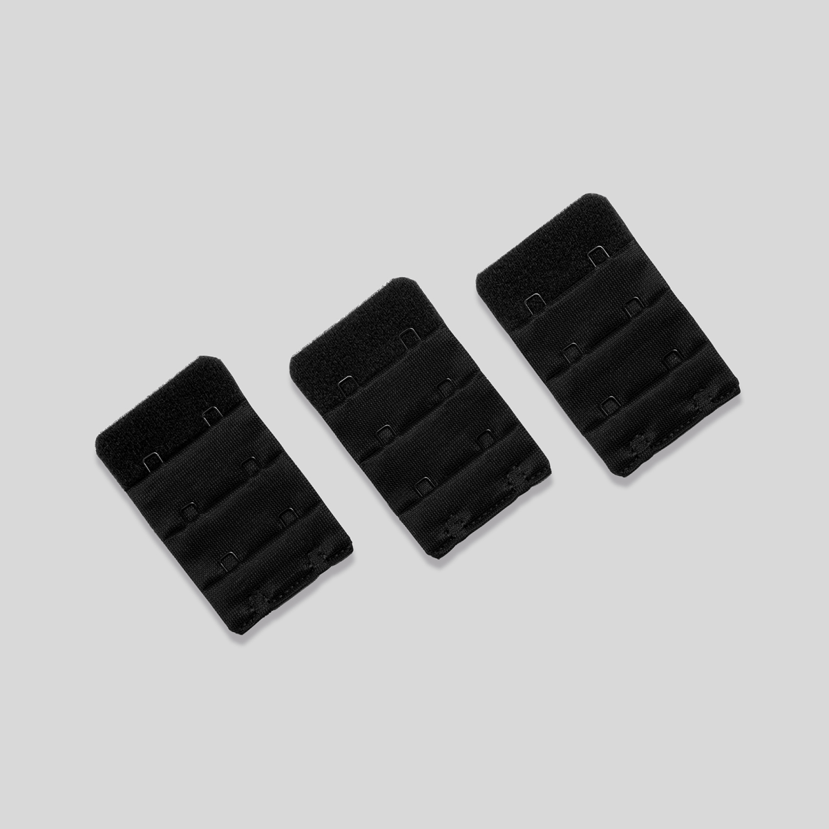 Two-Hook WearPear Bra Extenders 3 Pack Black