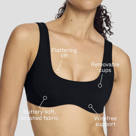Wave Wirefree Bra Black