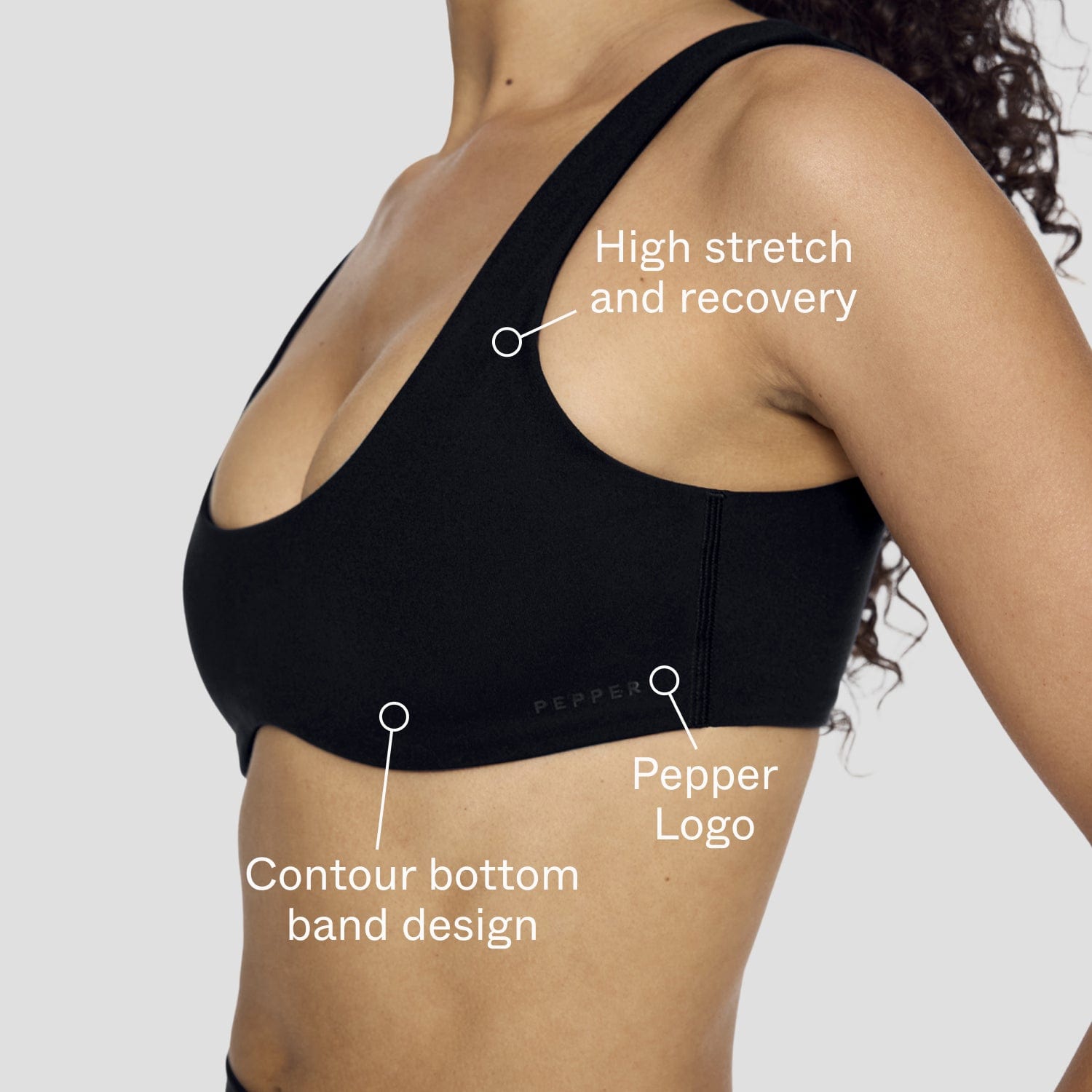 Wave Wirefree Bra Black