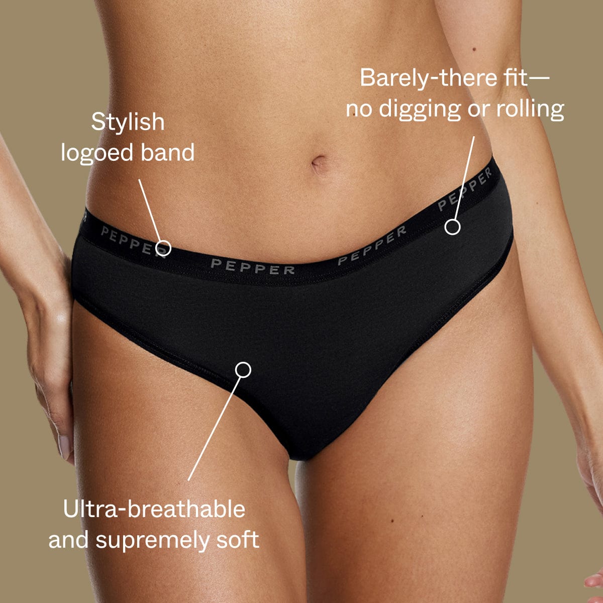 Supima® Cotton Bikini Black
