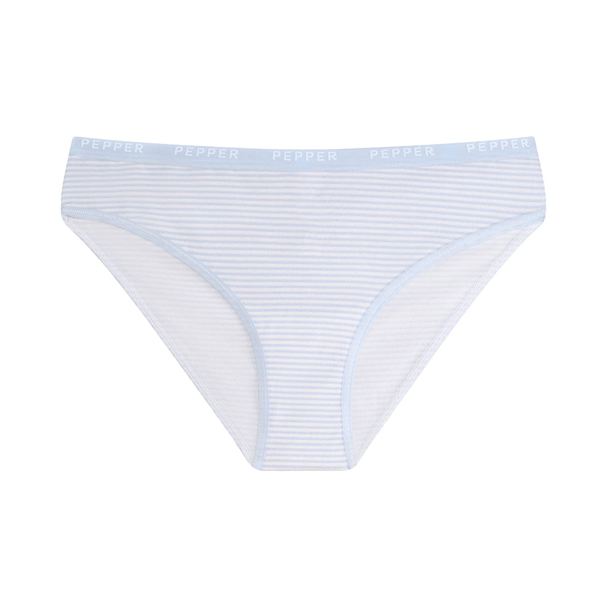 Supima® Cotton Bikini Powder Blue Stripe