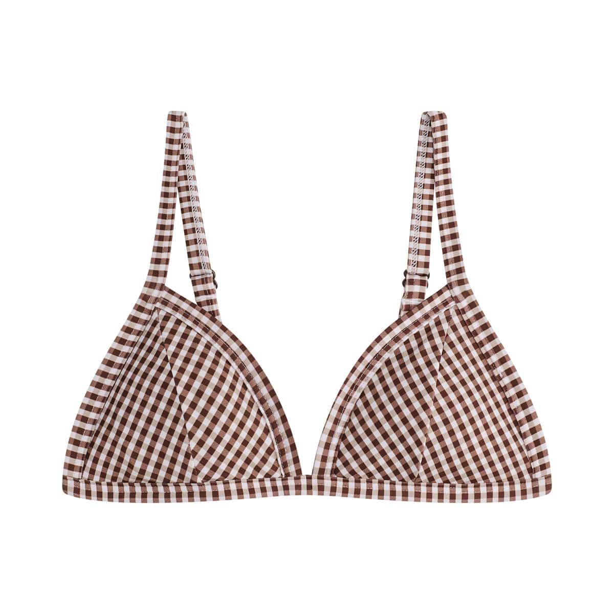 Triangle Bikini Top Gingham