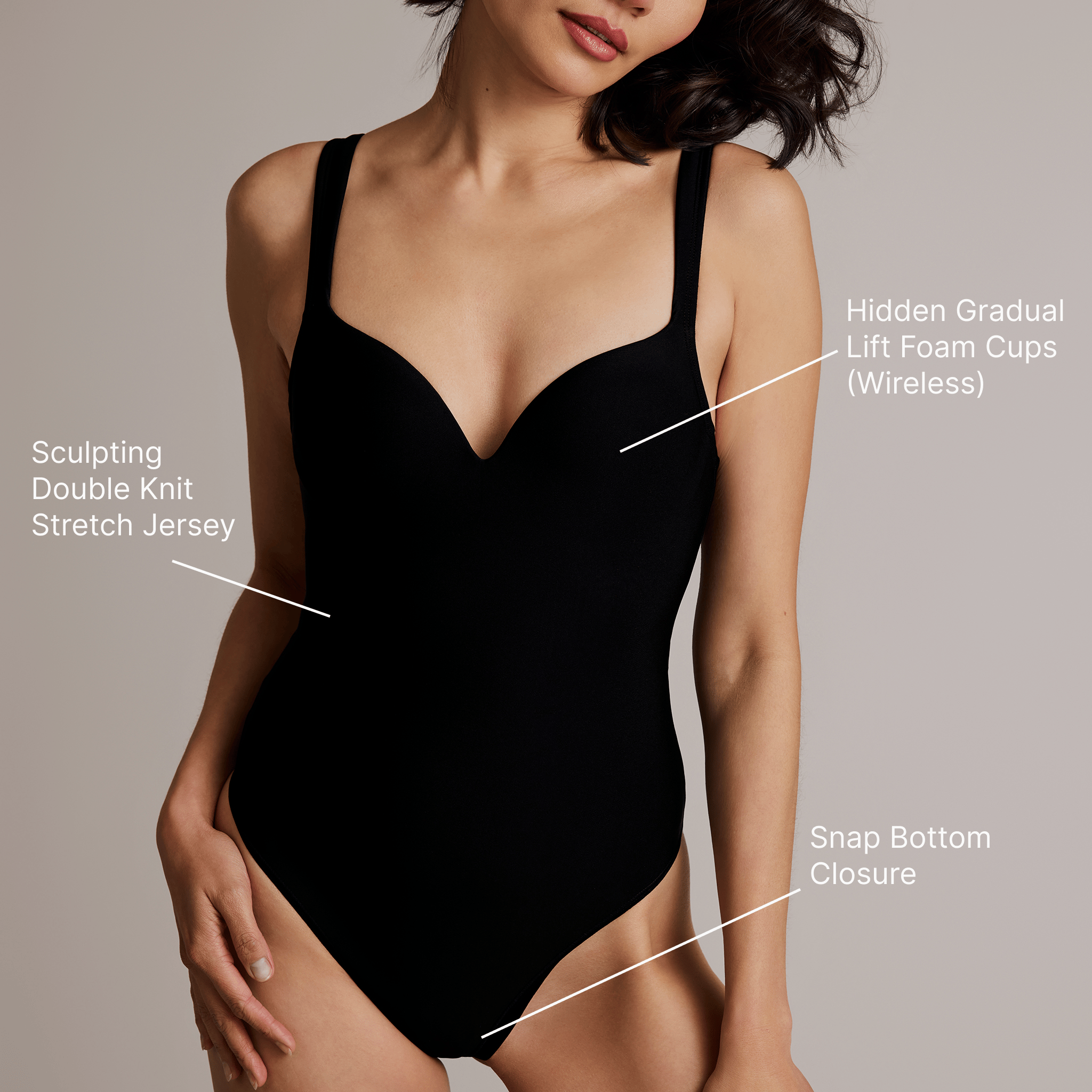 Zero-G Lift Up Bodysuit Black